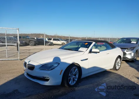 2012 BMW 640I из США, поврежденный, VIN WBALW7C56CC618564